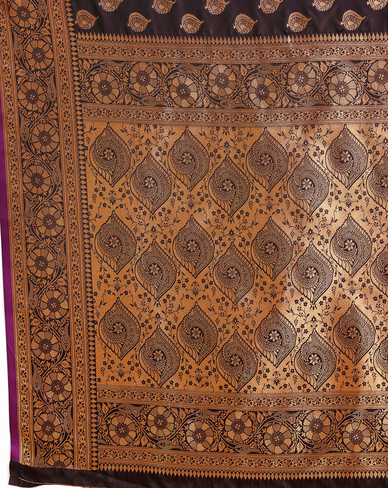 Dark Purple Banarasi Silk Zari Weaving Traditional Saree - Monjolika Fashion Dark Purple Banarasi Silk Zari Weaving Traditional Saree - Monjolika Fashion