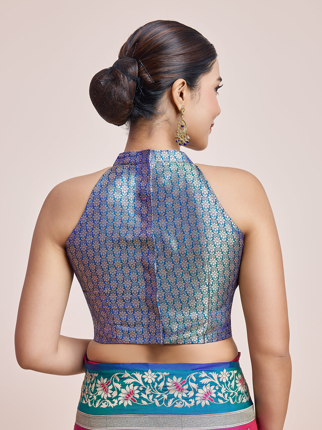 Cyan Banarasi Satin Silk Woven Classic Saree - Monjolika Fashion Cyan Banarasi Satin Silk Woven Classic Saree - Monjolika Fashion