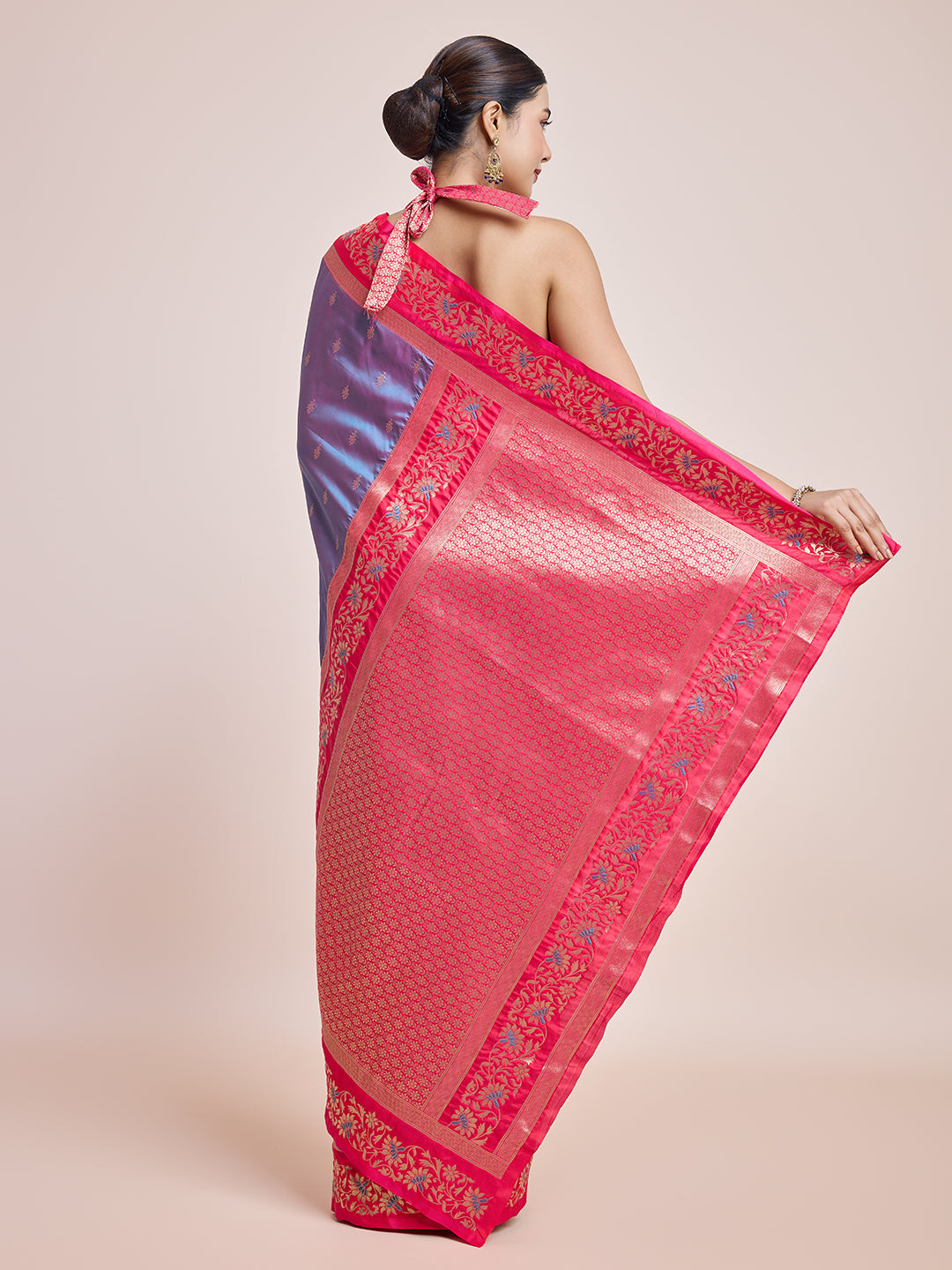 Cyan Banarasi Satin Silk Woven Classic Saree - Monjolika Fashion Cyan Banarasi Satin Silk Woven Classic Saree - Monjolika Fashion