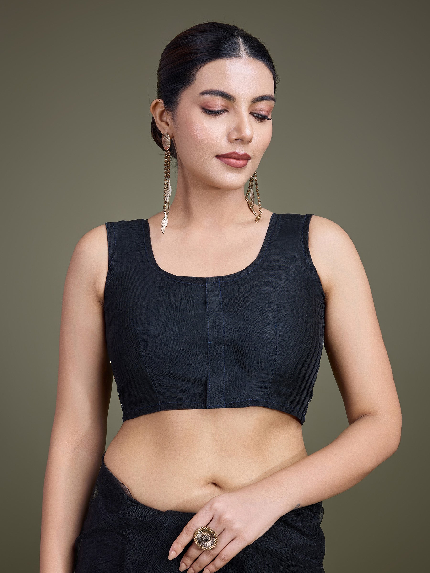 Black Net Sparkling Sequin Stunning Saree - Monjolika Fashion Black Net Sparkling Sequin Stunning Saree - Monjolika Fashion