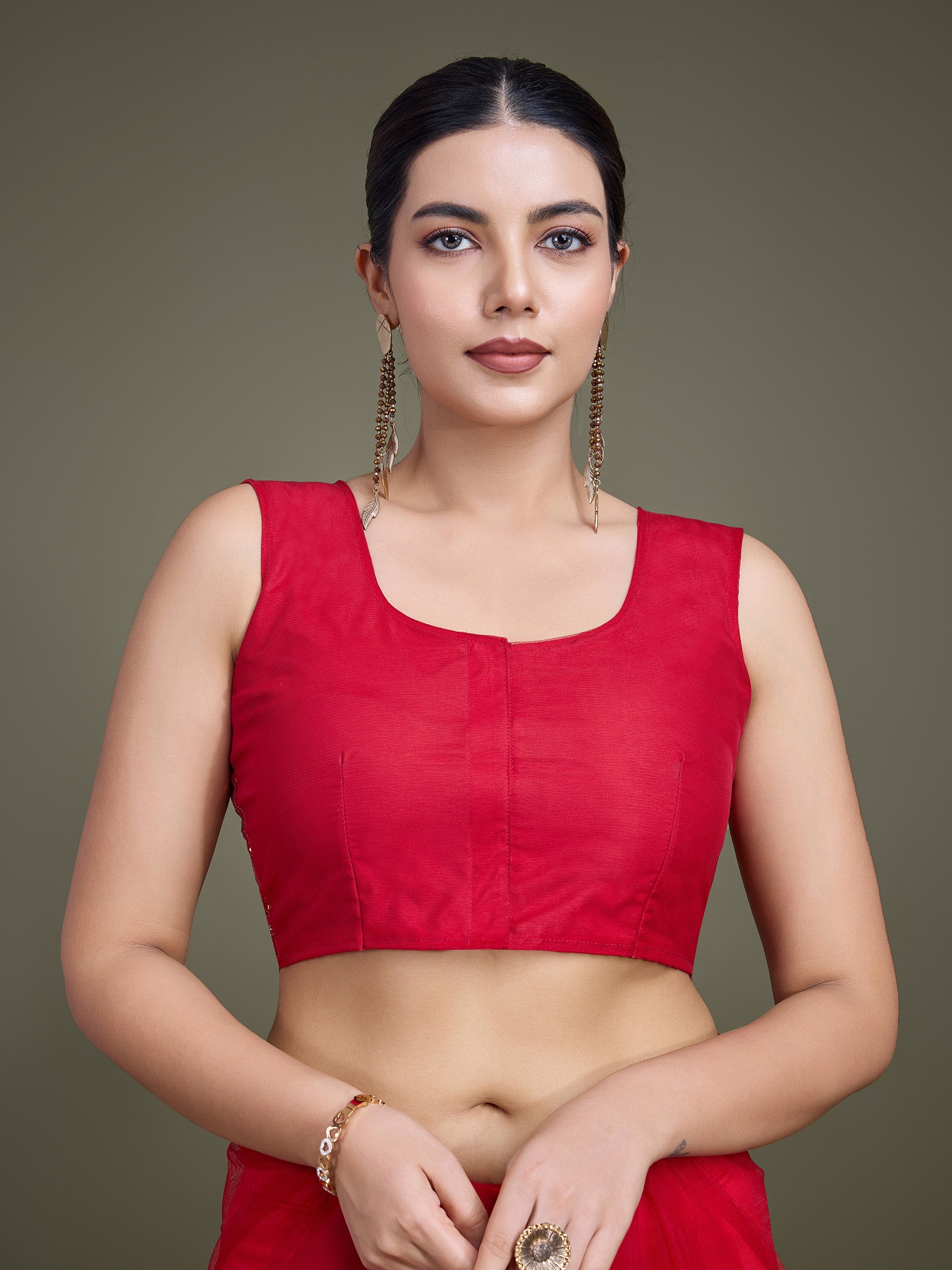 Red Soft Net Sequin Work Sparkling Saree - Monjolika Fashion Red Soft Net Sequin Work Sparkling Saree - Monjolika Fashion