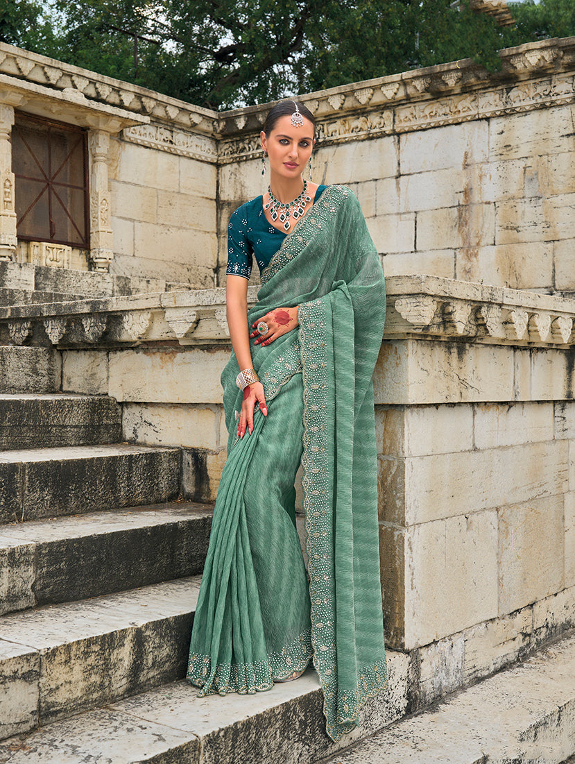 Crush Tissue Silk Saree Crush Tissue Silk Saree