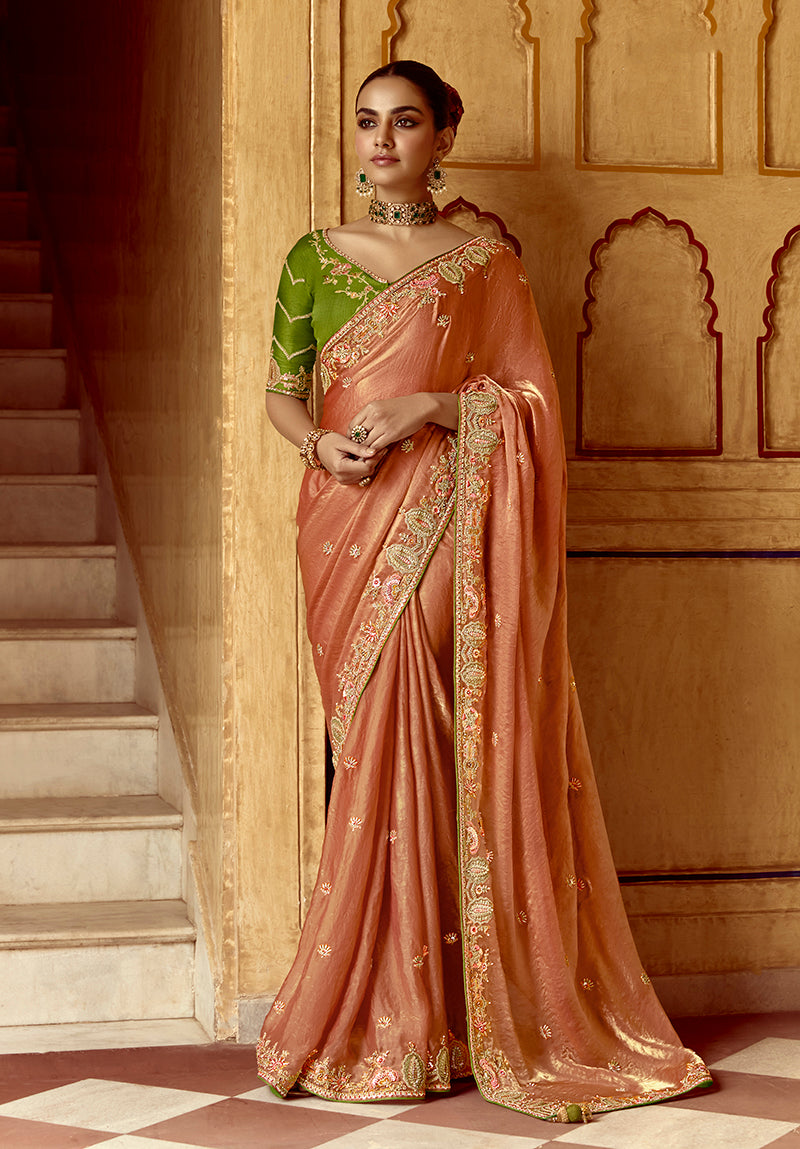 Tissue Organza Silk Saree Tissue Organza Silk Saree