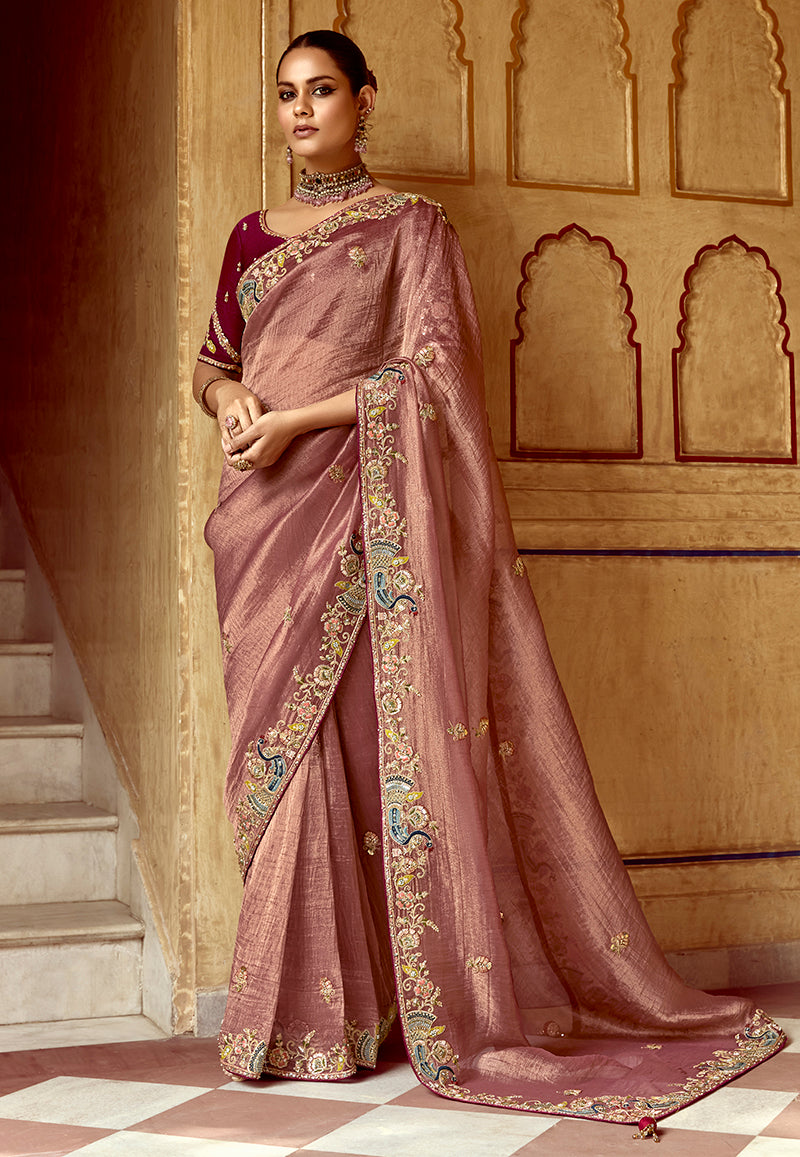 Tissue Organza Silk Saree Tissue Organza Silk Saree