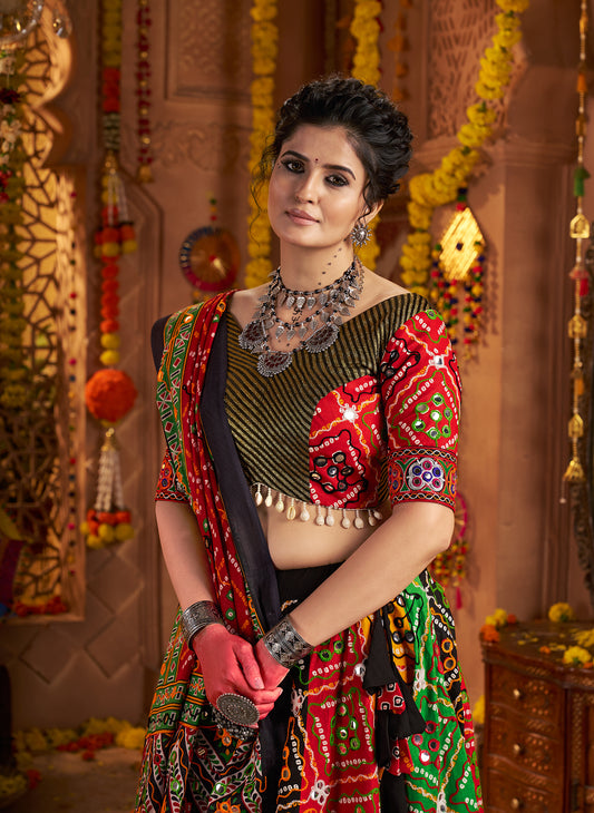 Colorful Traditional Printed Designer Cotton Navratri Chaniya Choli