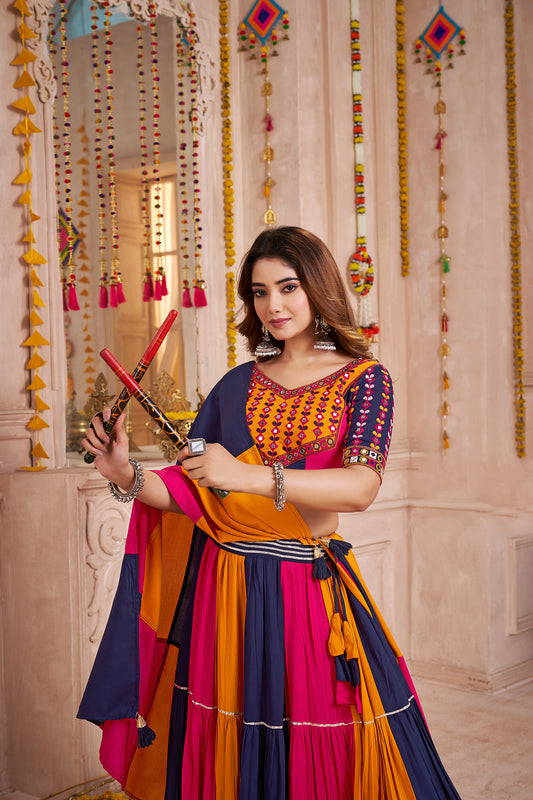 Colorful Designer Viscose Cotton Navratri Chaniya choli set