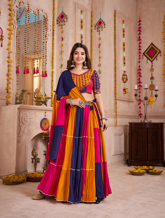 Colorful Designer Viscose Cotton Navratri Chaniya choli set