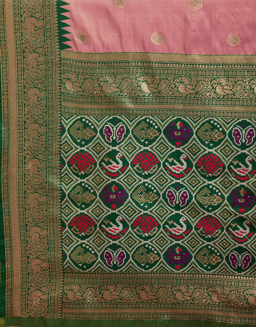 Parrot green Kanjivaram Silk Patola Printed Designer Saree - Monjolika Fashion Parrot green Kanjivaram Silk Patola Printed Designer Saree - Monjolika Fashion