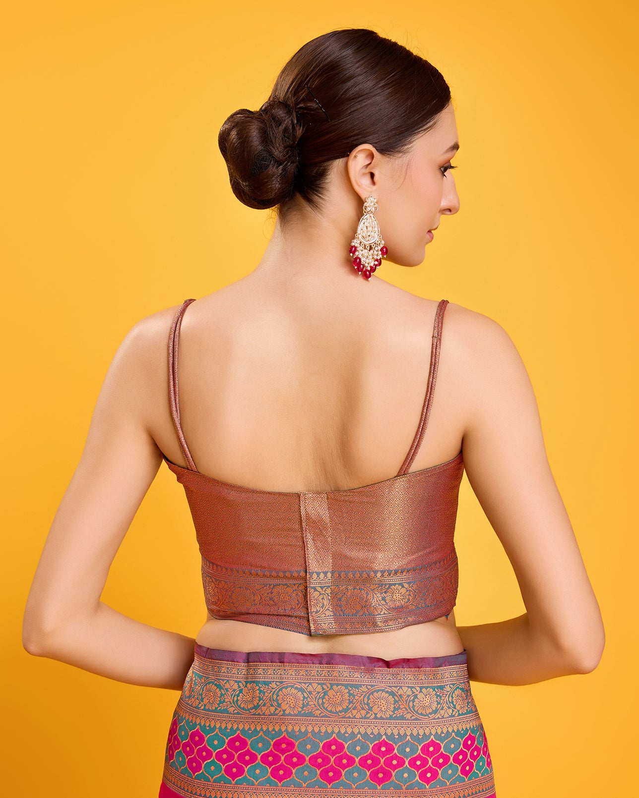 Rani Pink Banarasi silk Brocade Woven Saree - Monjolika Fashion Rani Pink Banarasi silk Brocade Woven Saree - Monjolika Fashion