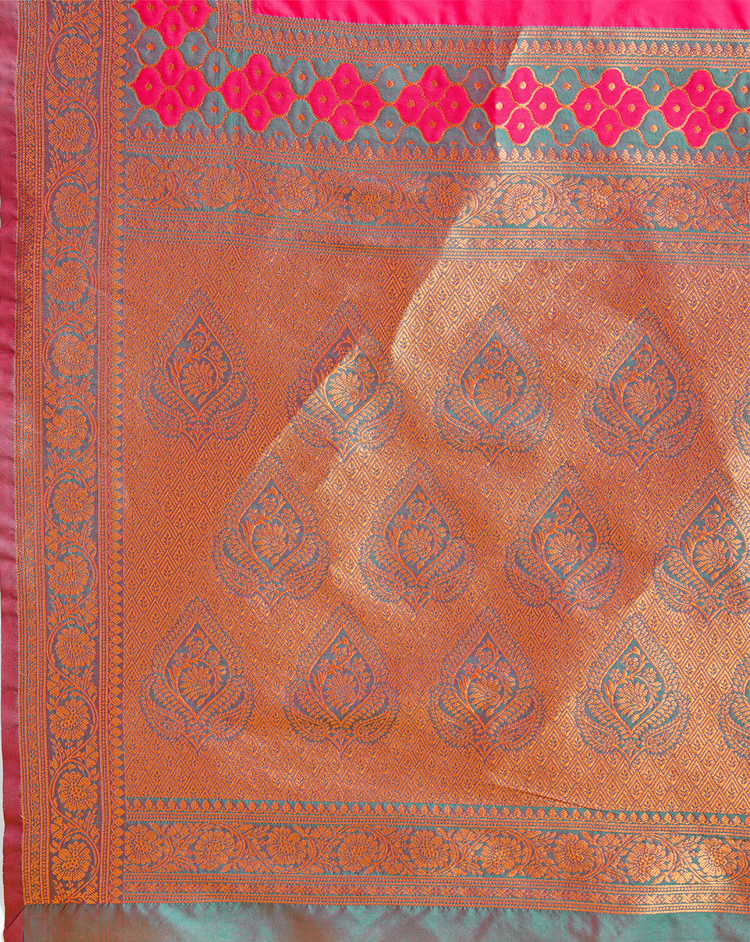 Rani Pink Banarasi silk Brocade Woven Saree - Monjolika Fashion Rani Pink Banarasi silk Brocade Woven Saree - Monjolika Fashion