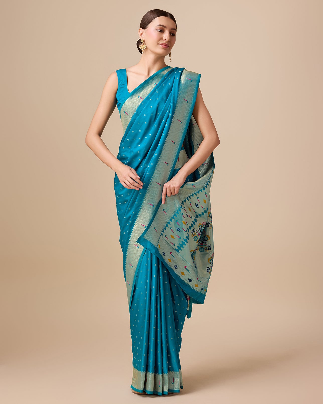 Red Paithani Silk Weaving Traditional Saree - Monjolika Fashion Red Paithani Silk Weaving Traditional Saree - Monjolika Fashion