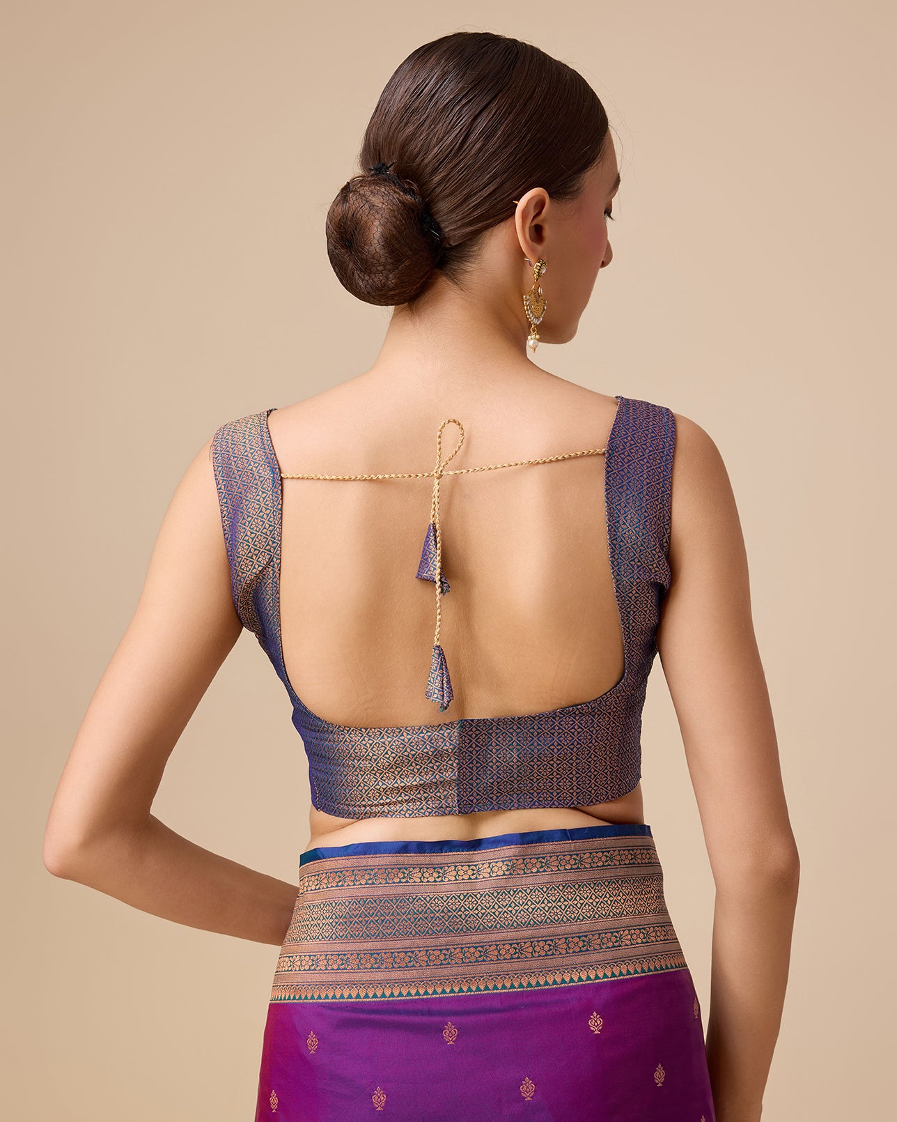 Dark Purple Banarasi Silk Intricate Zari Work Saree - Monjolika Fashion Dark Purple Banarasi Silk Intricate Zari Work Saree - Monjolika Fashion
