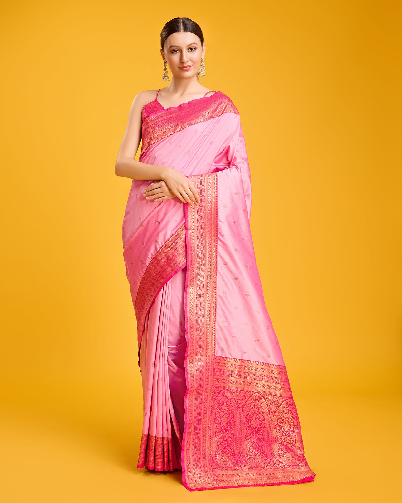 Dark Purple Banarasi Silk Intricate Zari Work Saree - Monjolika Fashion Dark Purple Banarasi Silk Intricate Zari Work Saree - Monjolika Fashion