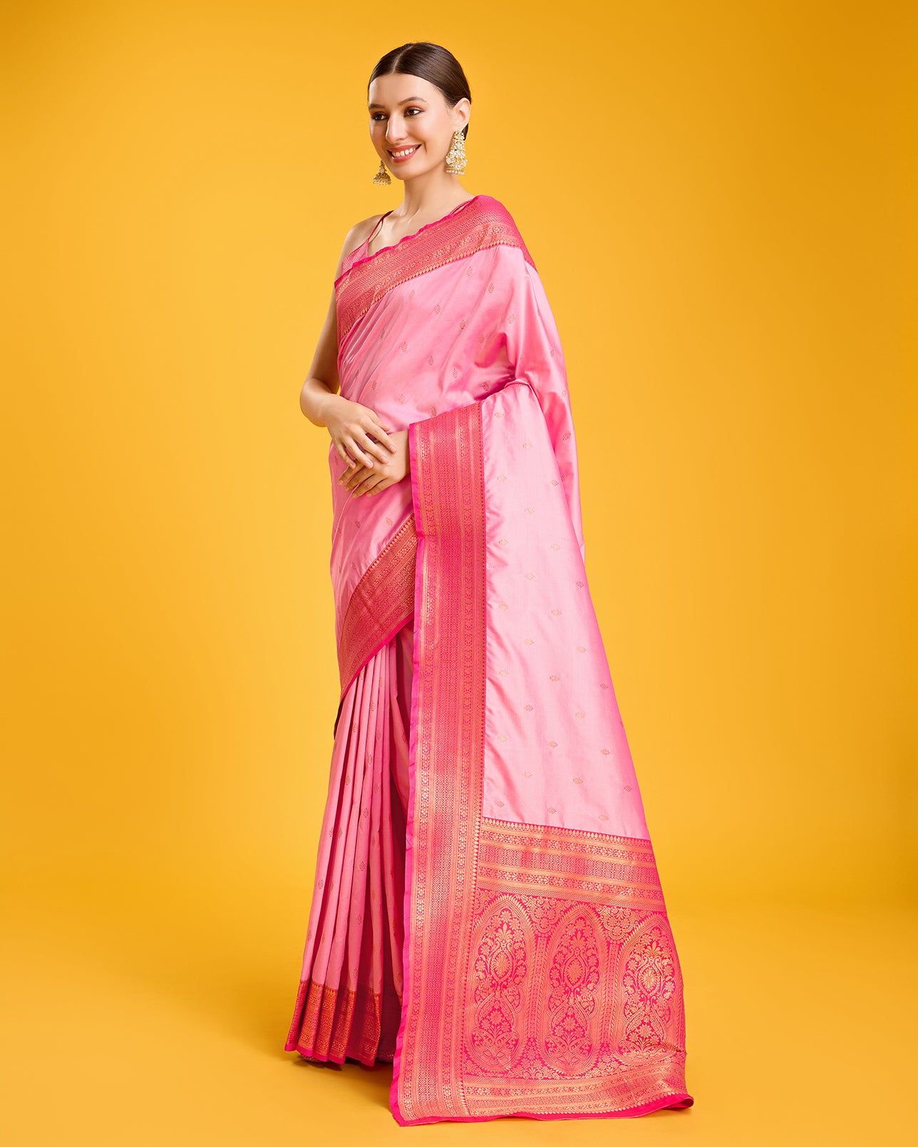 Dark Purple Banarasi Silk Intricate Zari Work Saree - Monjolika Fashion Dark Purple Banarasi Silk Intricate Zari Work Saree - Monjolika Fashion