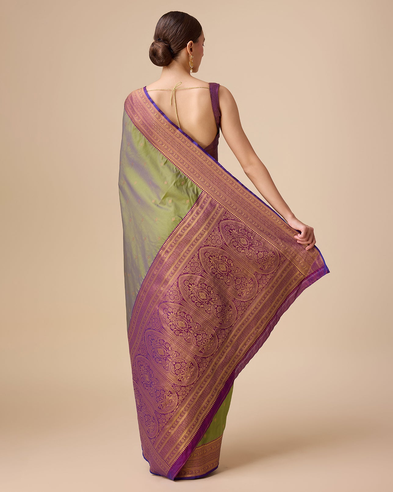 Dark Purple Banarasi Silk Intricate Zari Work Saree - Monjolika Fashion Dark Purple Banarasi Silk Intricate Zari Work Saree - Monjolika Fashion