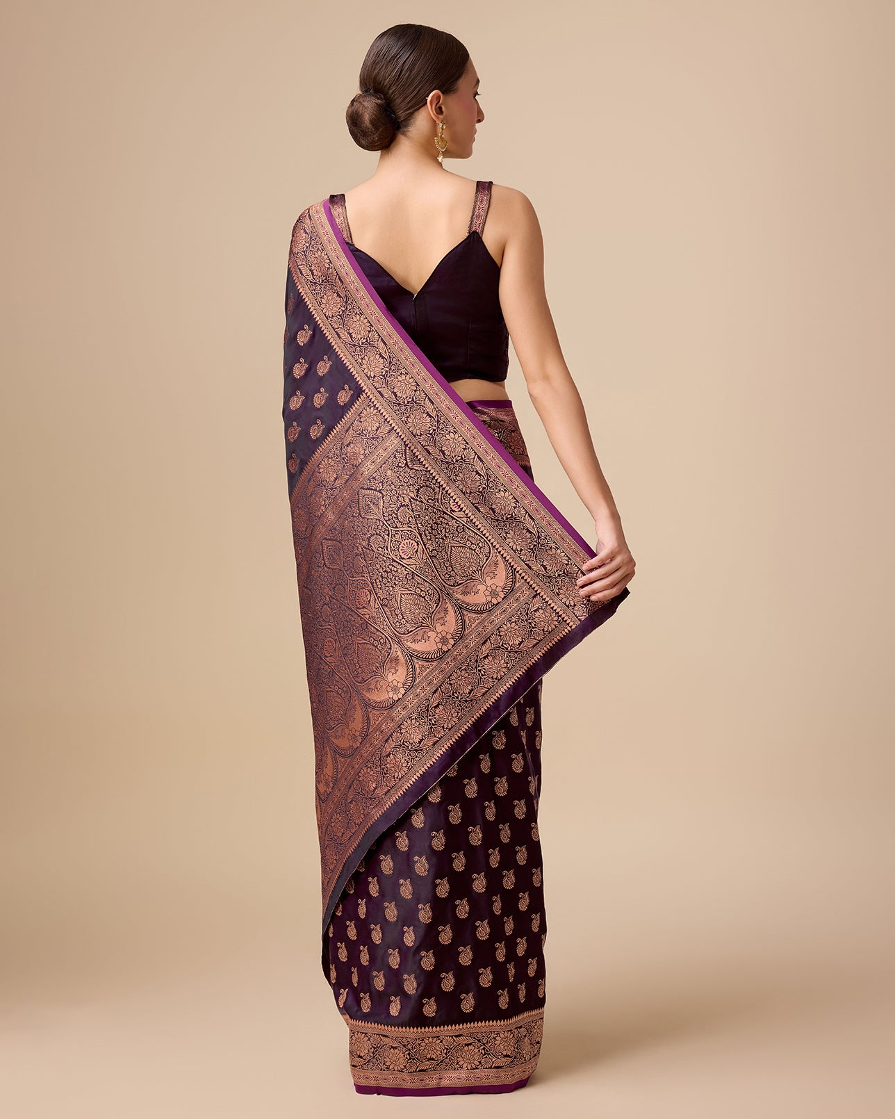 Dark Green Banarasi silk Weaving Zari Work Saree - Monjolika Fashion Dark Green Banarasi silk Weaving Zari Work Saree - Monjolika Fashion