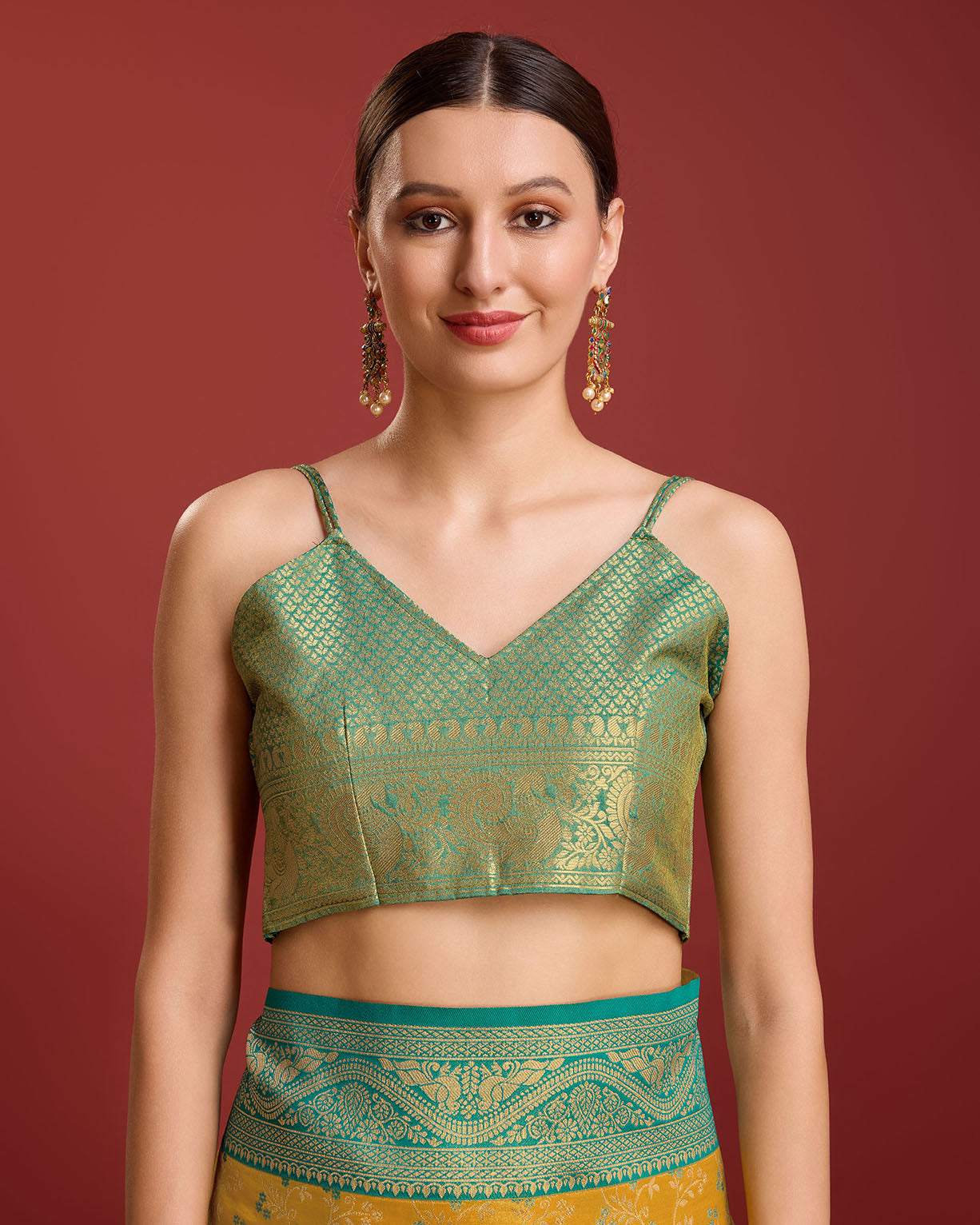 Yellow Banarasi silk Weaving Designer Saree - Monjolika Fashion Yellow Banarasi silk Weaving Designer Saree - Monjolika Fashion