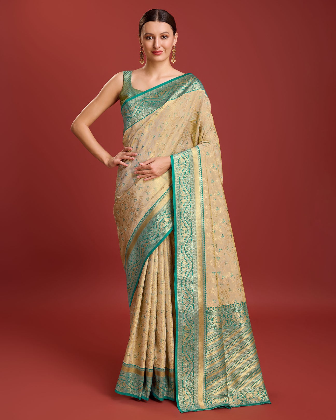 Yellow Banarasi silk Weaving Designer Saree - Monjolika Fashion Yellow Banarasi silk Weaving Designer Saree - Monjolika Fashion