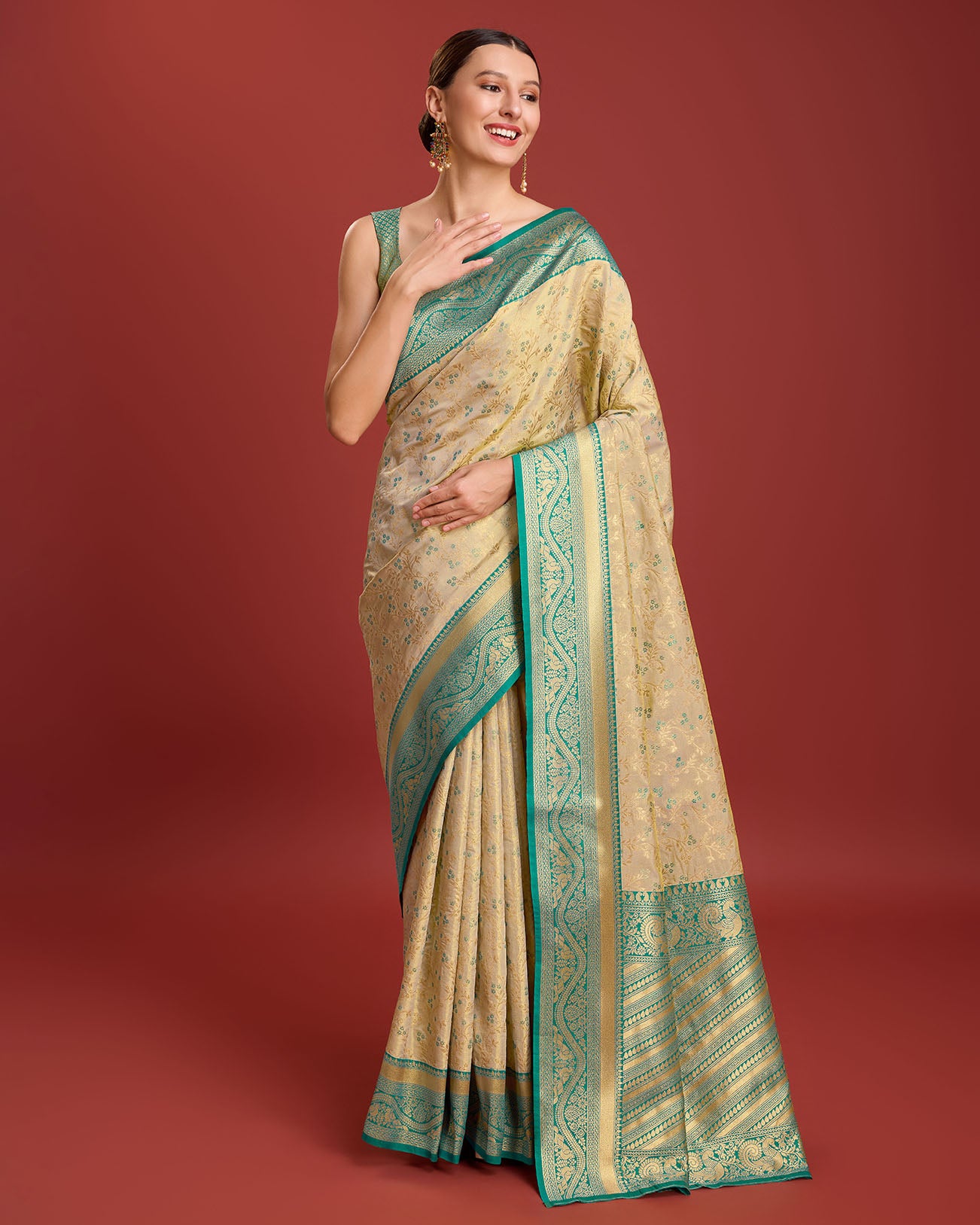 Yellow Banarasi silk Weaving Designer Saree - Monjolika Fashion Yellow Banarasi silk Weaving Designer Saree - Monjolika Fashion
