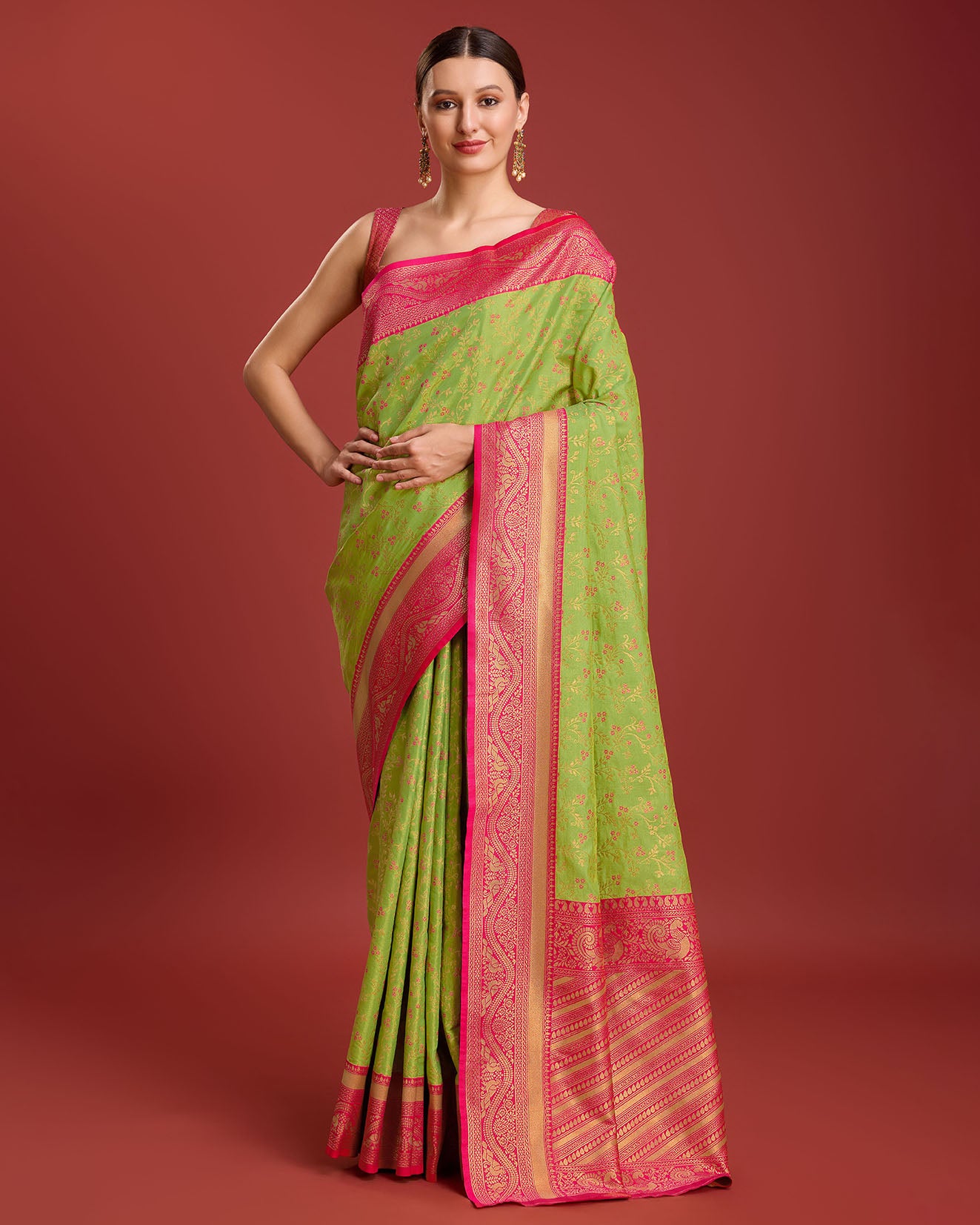 Yellow Banarasi silk Weaving Designer Saree - Monjolika Fashion Yellow Banarasi silk Weaving Designer Saree - Monjolika Fashion