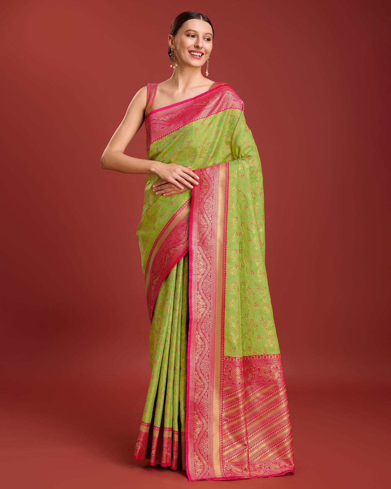 Yellow Banarasi silk Weaving Designer Saree - Monjolika Fashion Yellow Banarasi silk Weaving Designer Saree - Monjolika Fashion