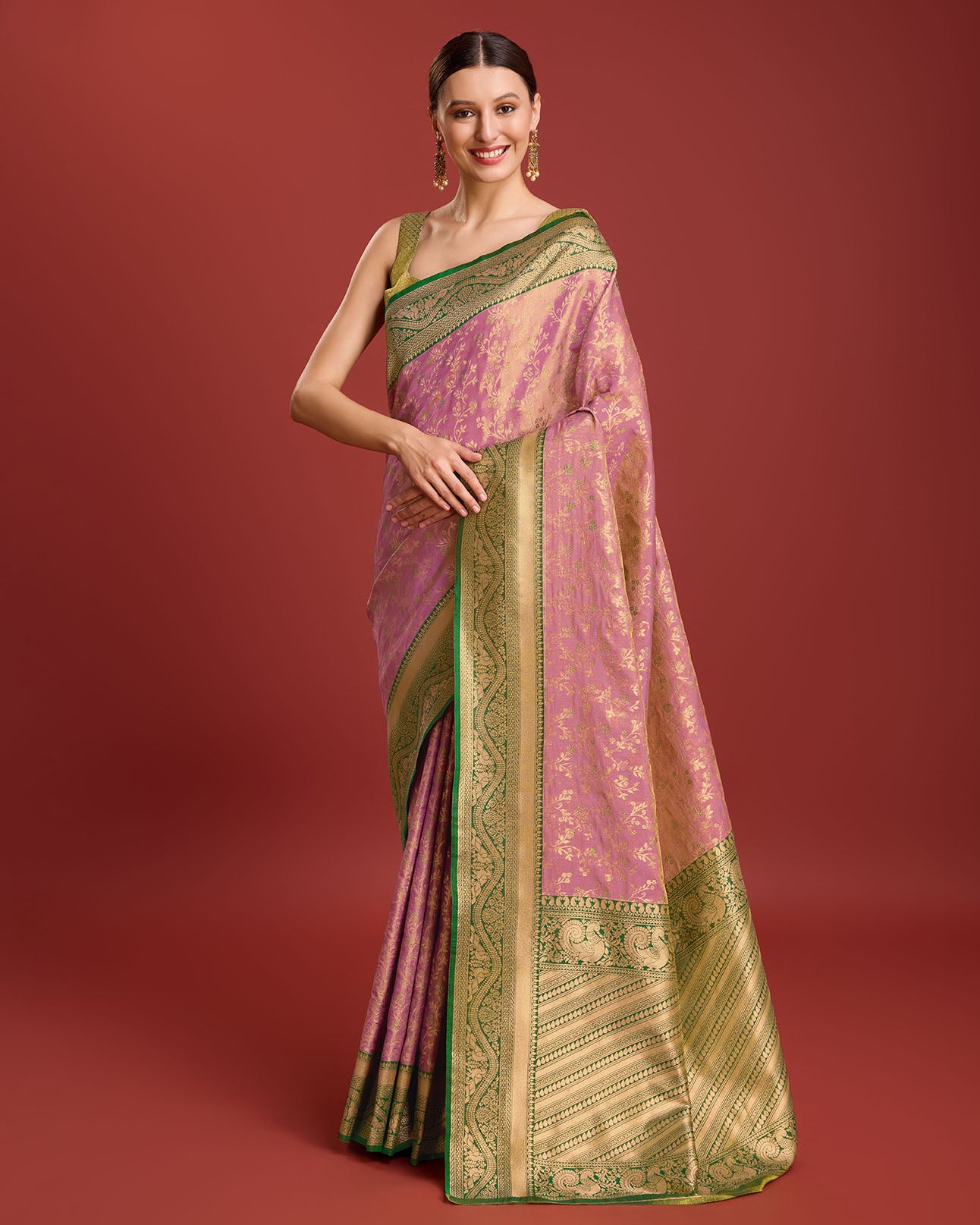 Yellow Banarasi silk Weaving Designer Saree - Monjolika Fashion Yellow Banarasi silk Weaving Designer Saree - Monjolika Fashion