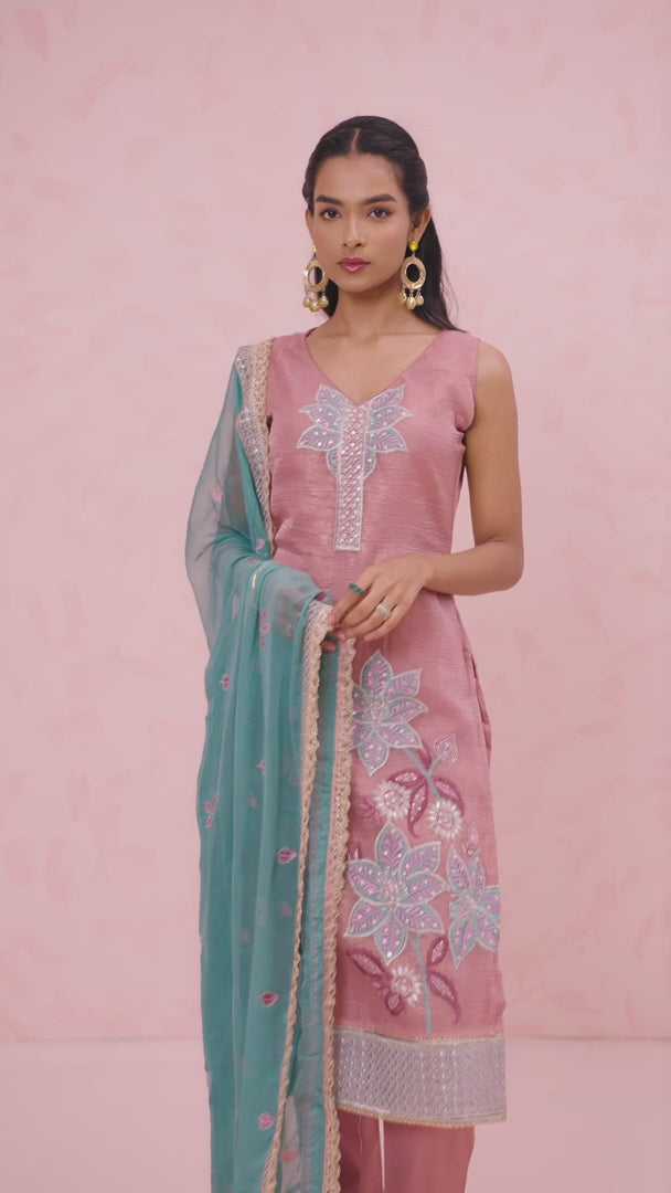 Peach Fancy Crush Readymade Kurta Bottom With Beautifully Dupatta Peach Fancy Crush Readymade Kurta Bottom With Beautifully Dupatta