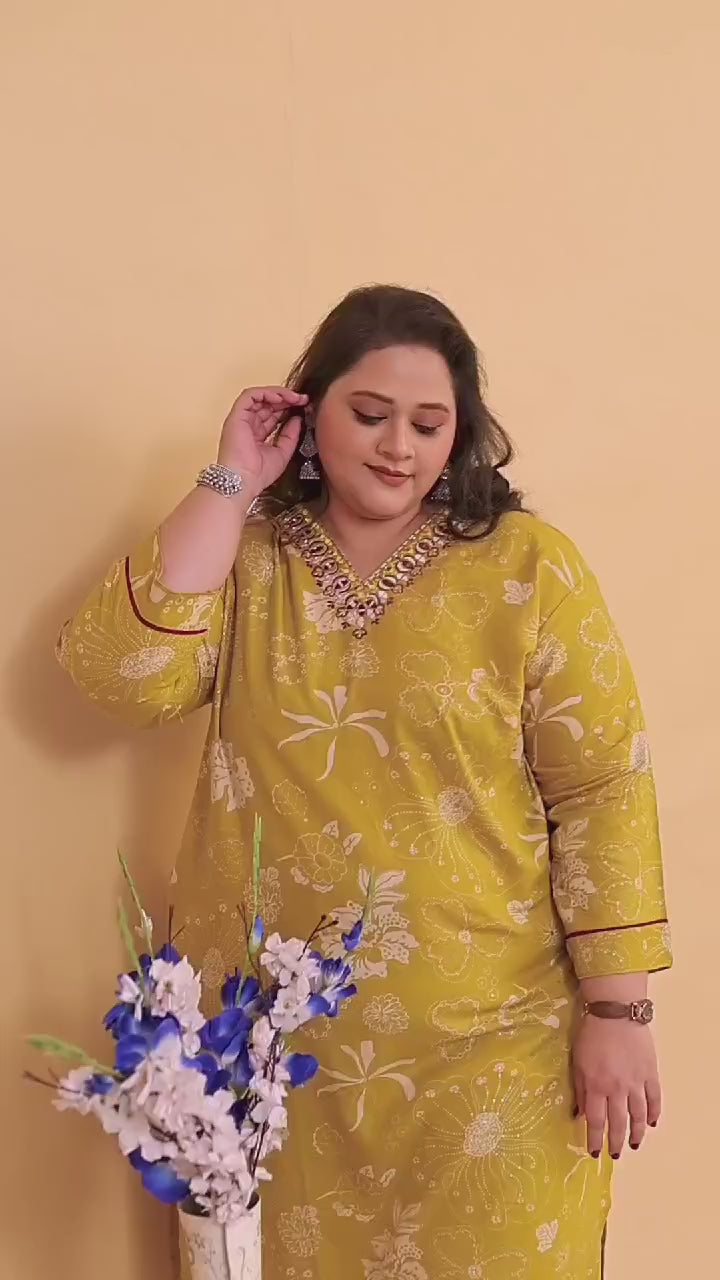 Mustard Premium Rayon Handwork Classic Salwar Suit Mustard Premium Rayon Handwork Classic Salwar Suit