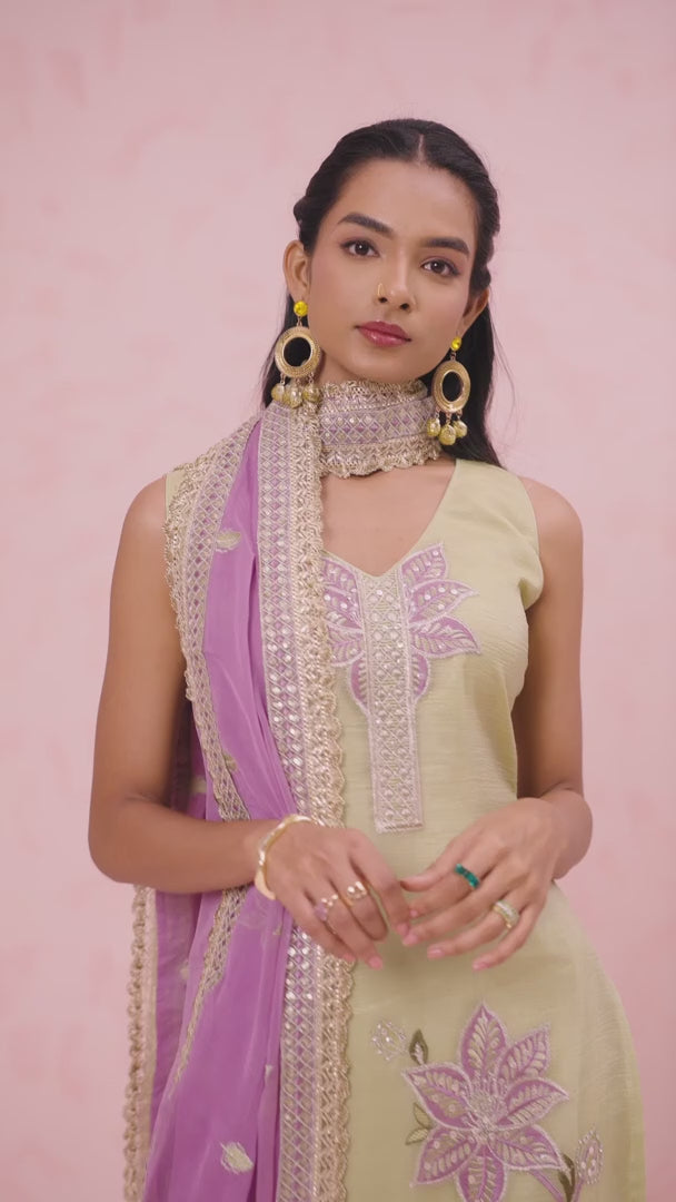 Olive Fancy Crush Readymade Kurta Bottom With Beautifully Dupatta Olive Fancy Crush Readymade Kurta Bottom With Beautifully Dupatta