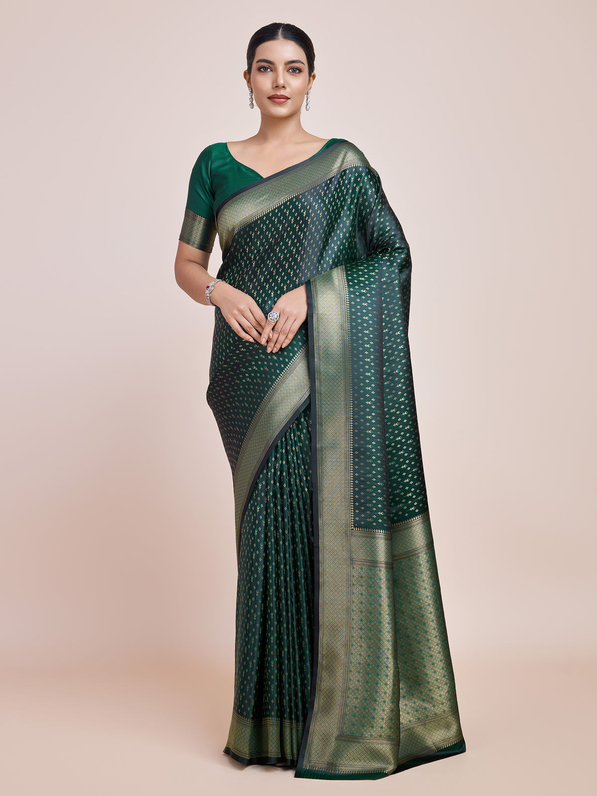 Wine Banarasi Satin Silk Zari Woven Luxurious Saree - Monjolika Fashion