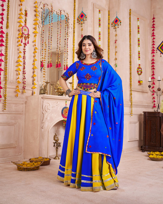 Multicolor Viscose Cotton Navratri Chaniya Choli for Festival
