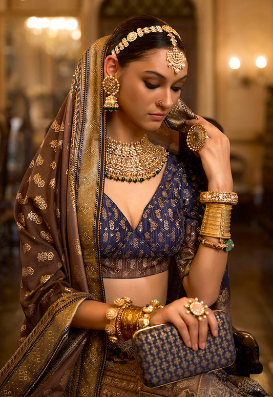 Multi Colour Silk Mirror Work Readymade Lehenga Choli