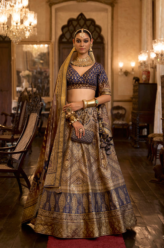 Multi Colour Silk Mirror Work Readymade Lehenga Choli
