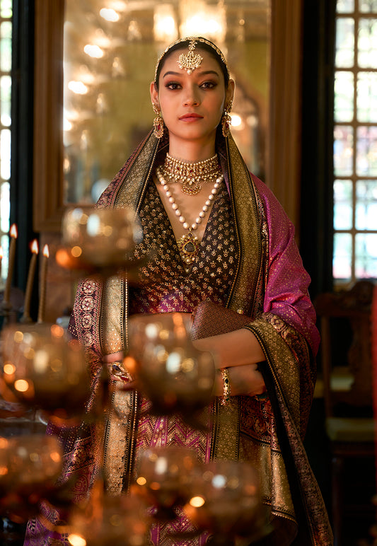 Multi Colour Silk Stone Work Readymade Lehenga Choli