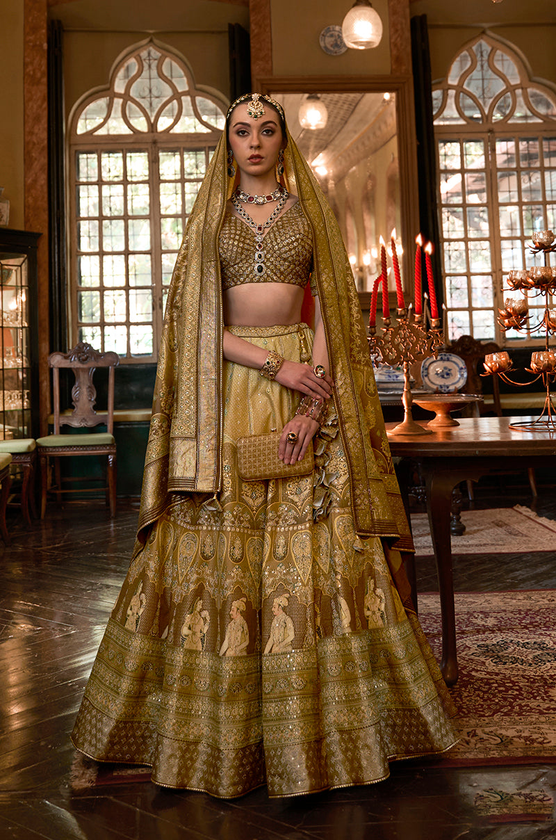 Multi Colour Silk Stone Work Readymade Lehenga Choli