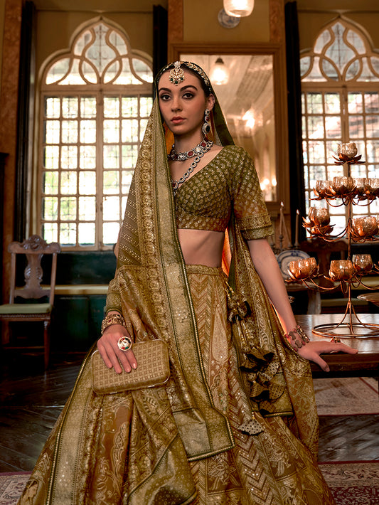 Multi Colour Silk Sequins Work Readymade Lehenga Choli