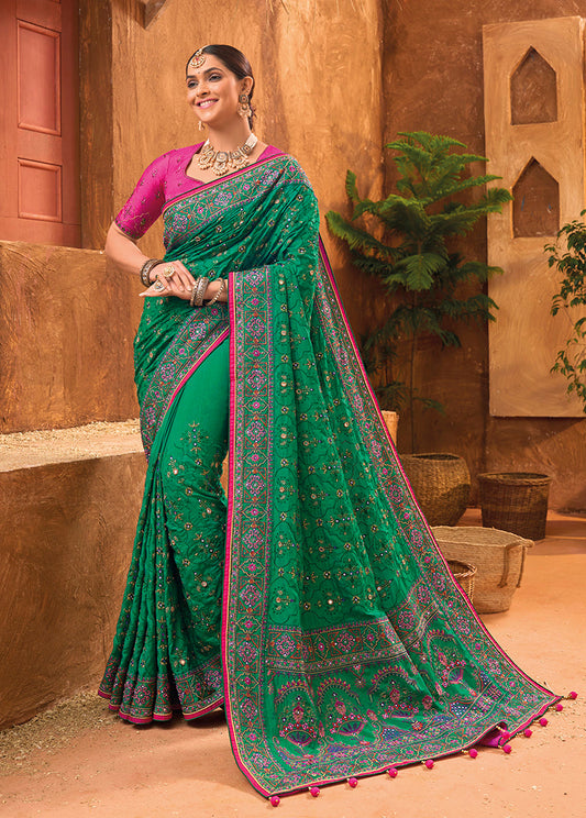 Banarasi Silk Kachhi Work Saree