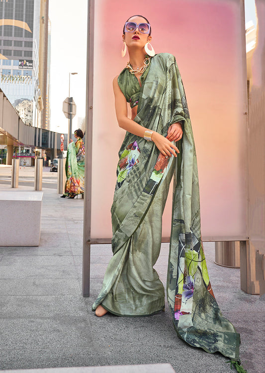 Satin Saree