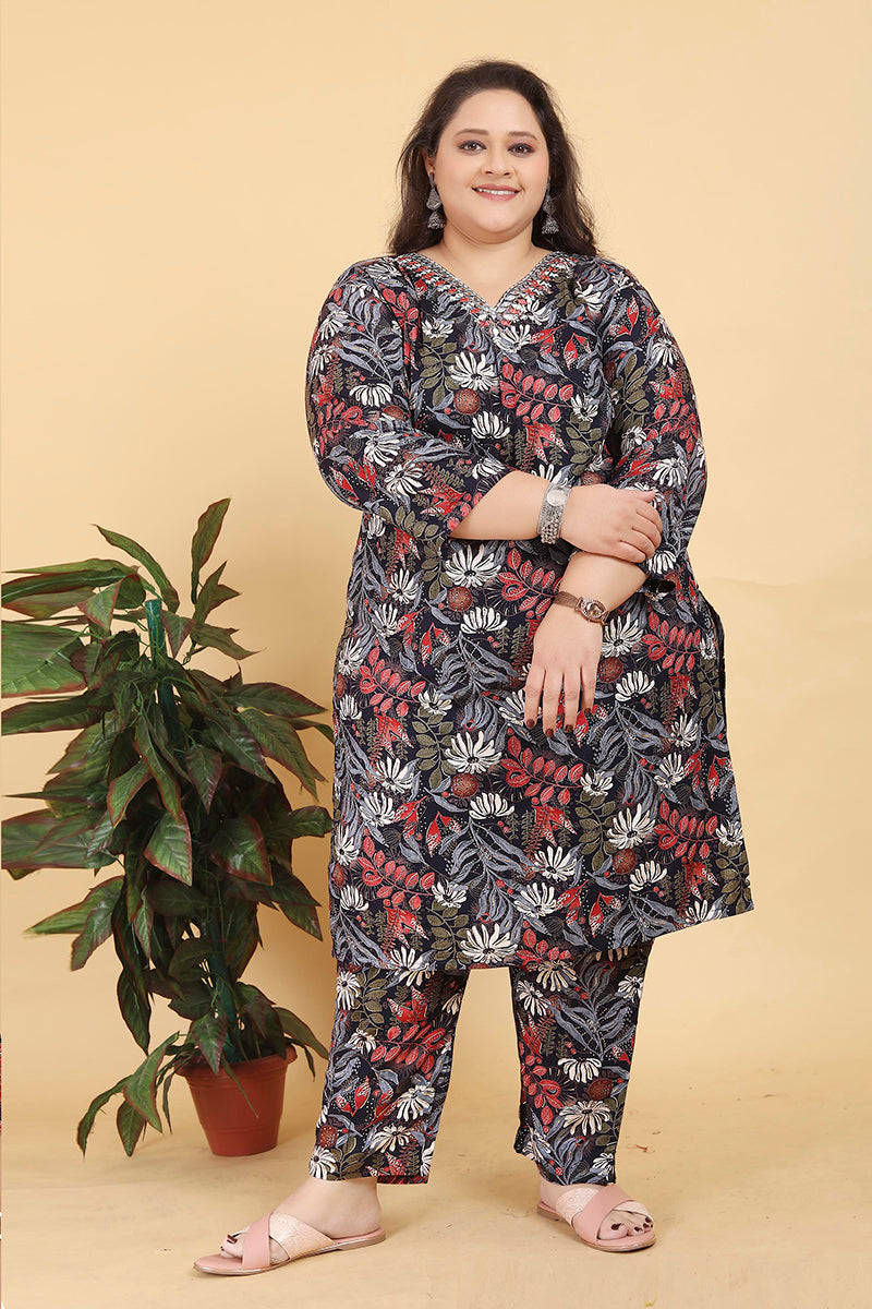 Black Premium Rayon Handwork Classic Salwar Suit
