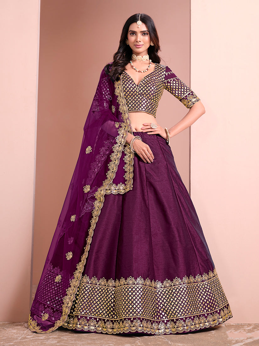 Teal Art Silk Embroidered Trendy A Line Lehenga Choli