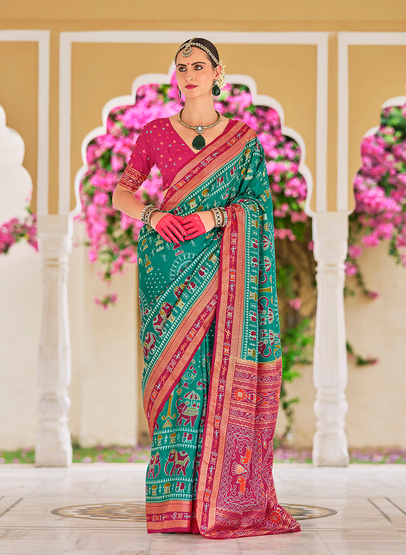 Ram Silk Foil Print Saree