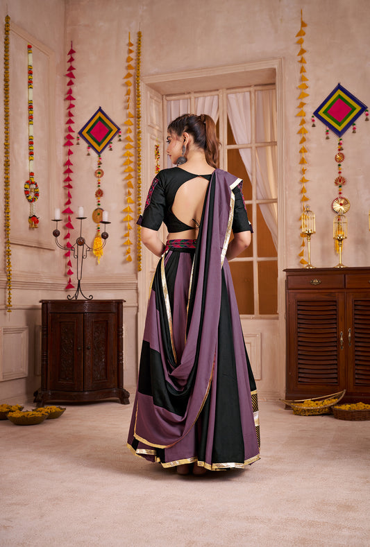 Multicolor Viscose Cotton Navratri Chaniya Choli for Festival