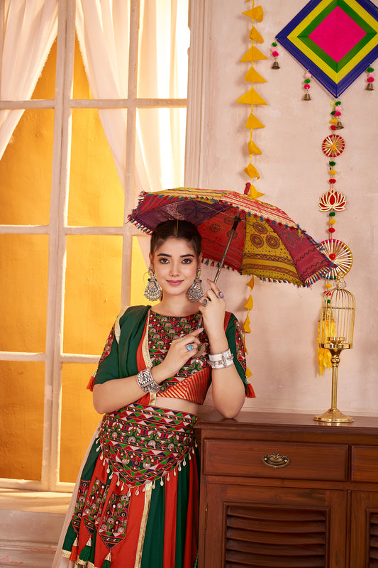 Traditional Style Colorful Viscose Cotton Chaniya choli Set For Navratri